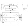 Акриловая ванна BELBAGNO BB40-1700-MARINE
