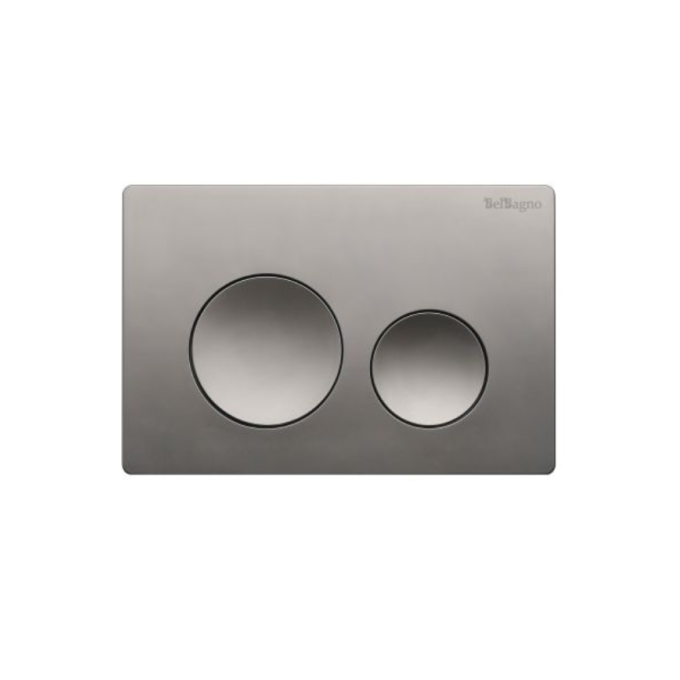 Кнопка смыва BELBAGNO BB-03C-GM оружейная сталь